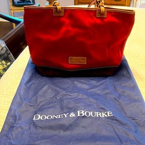 Dooney & Bourkey Red Suede Purse